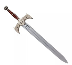 Espada medieval de brinquedo tigre prateado