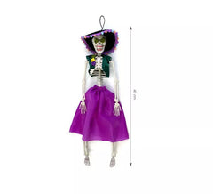 Esqueleto Catrina Roxo 40cm