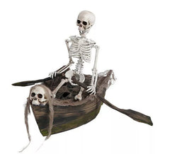 Esqueleto em Barco com Movimento de 37X17 cm