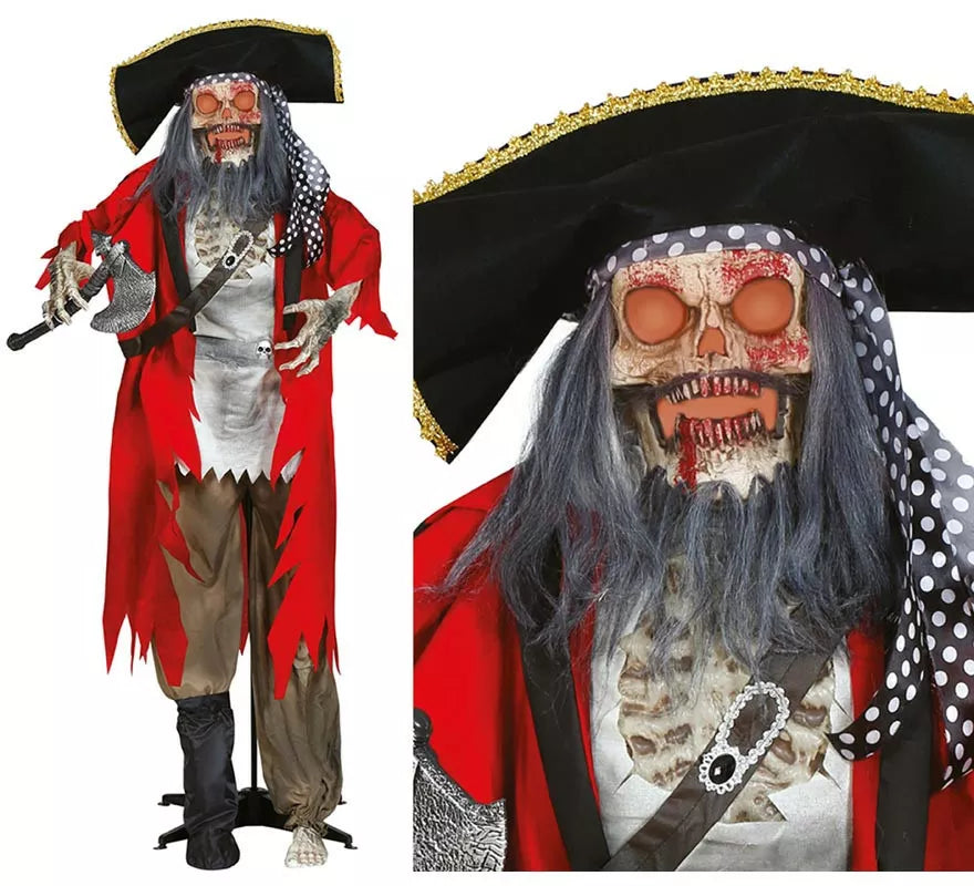 Translation missing: pt-PT.Esqueleto Pirata con Luz, Sonido y Movimiento 190 cm