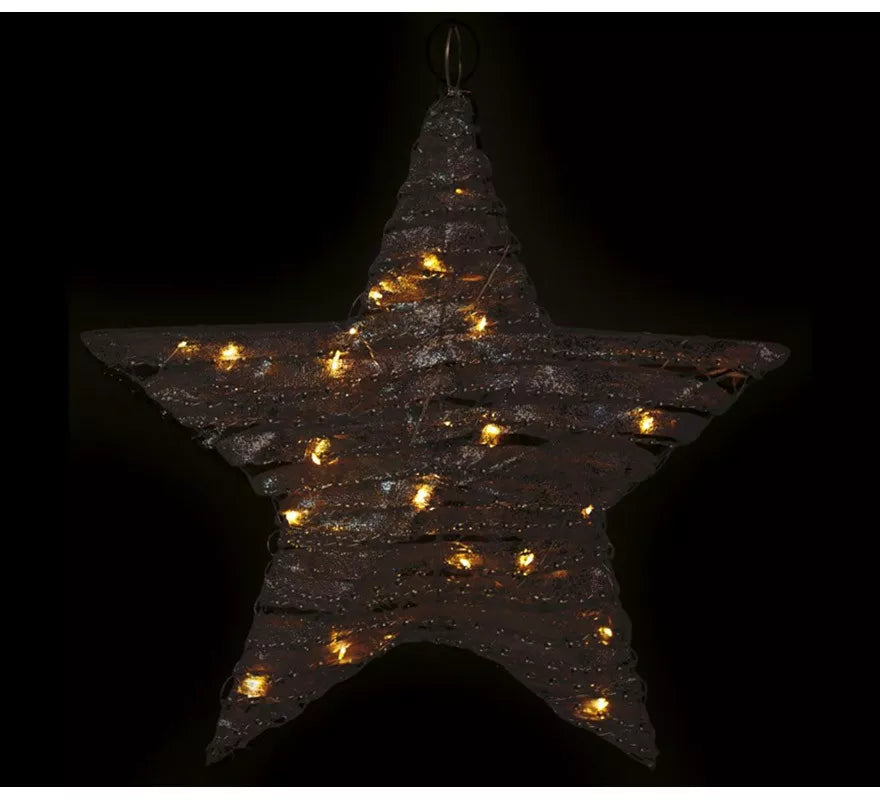 Translation missing: pt-PT.Estrella de 30 Led de Tela a Pilas de 40 cm