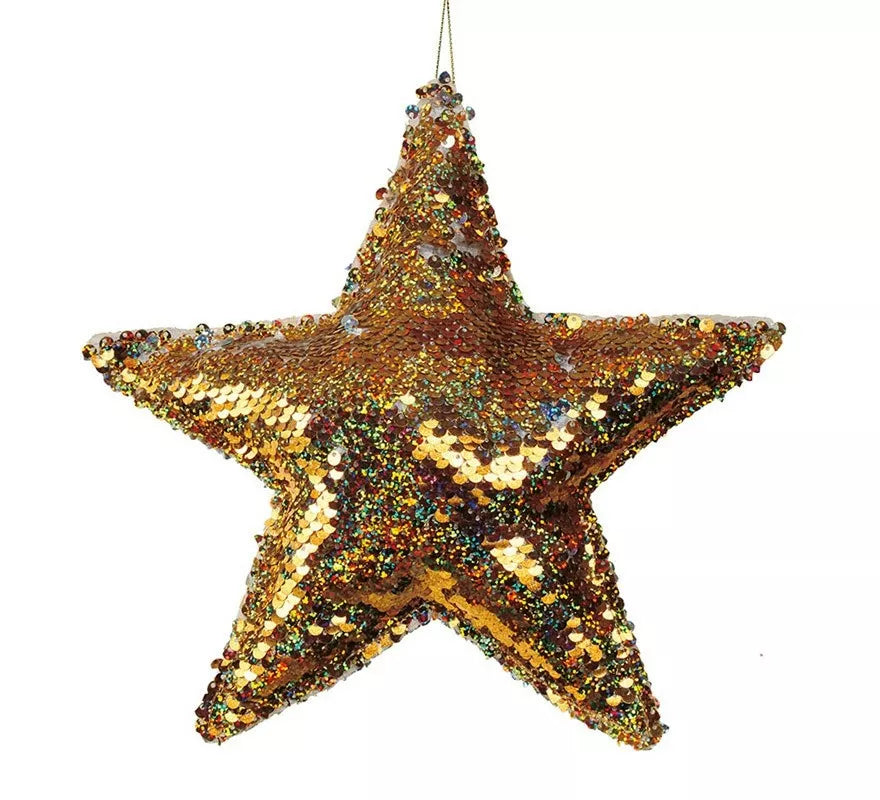 Translation missing: pt-PT.Estrella Lentejuelas Oro 20 cm