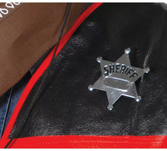 Placa do xerife da estrela ou do metal