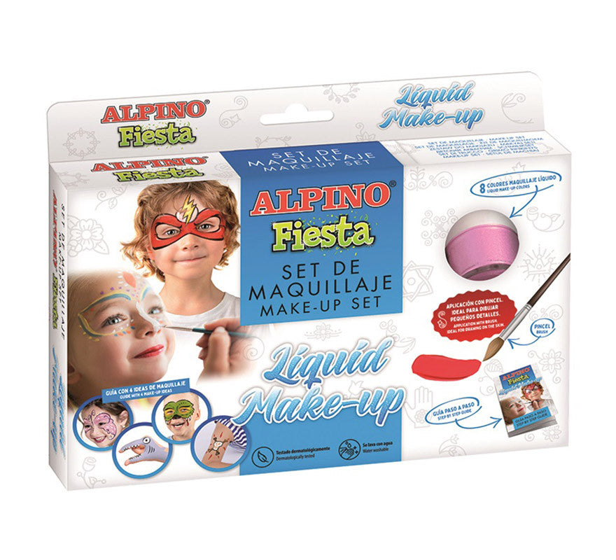 Translation missing: pt-PT.Set Maquillaje Líquido Fiesta: 8 colores x 10gr, pincel y folleto