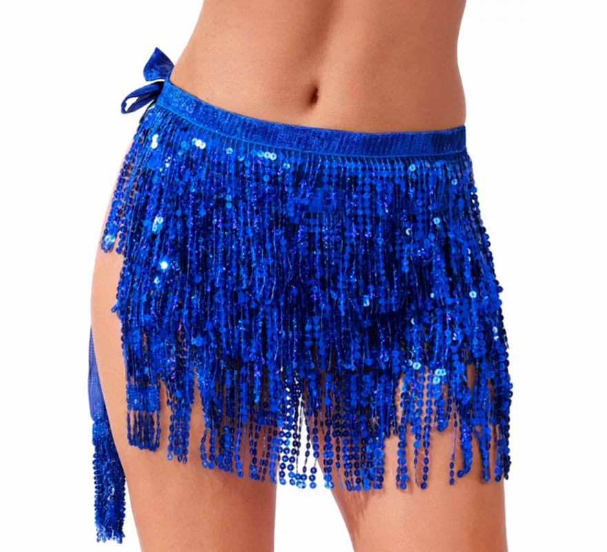Translation missing: pt-PT.Falda con Lentejuelas y Flecos en varios colores para mujer