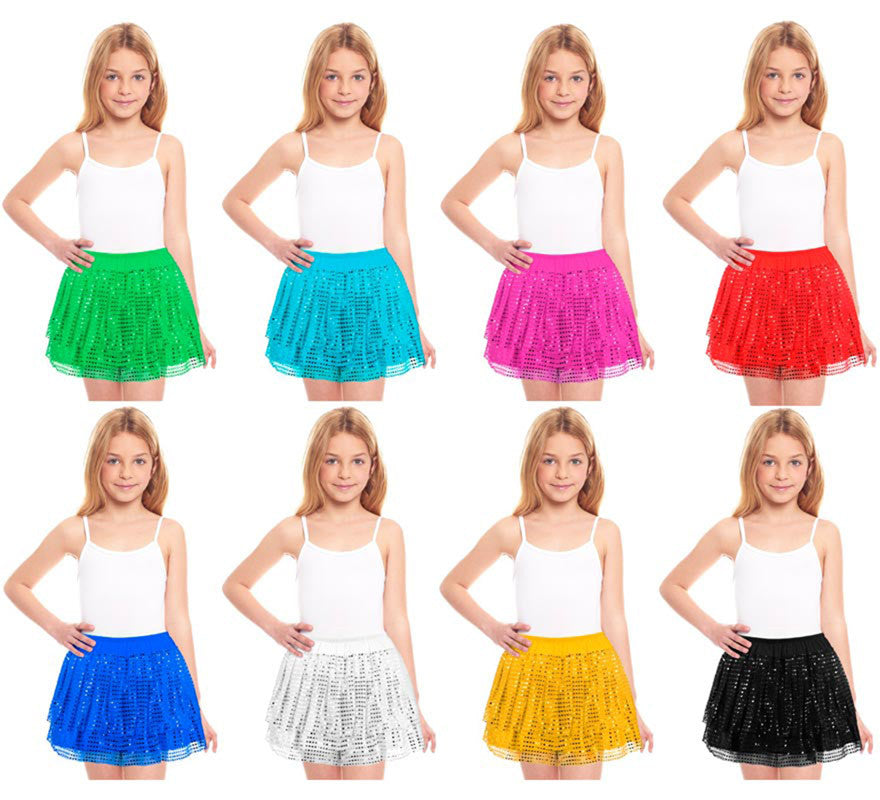 Translation missing: pt-PT.Falda de Lentejuelas para niña de 30 cm en varios colores