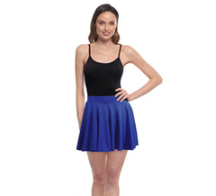 Saia voadora azul escura para mulher