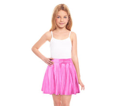 Saia voadora rosa metálico para menina