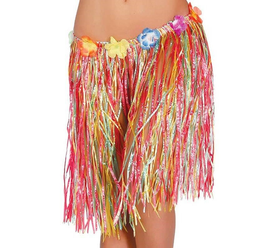 Translation missing: pt-PT.Falda Hawaiana con Flores en varios colores 50 cm