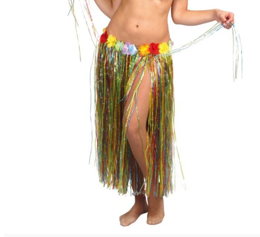 Translation missing: pt-PT.Falda Hawaiana con Flores en varios colores 75 cm