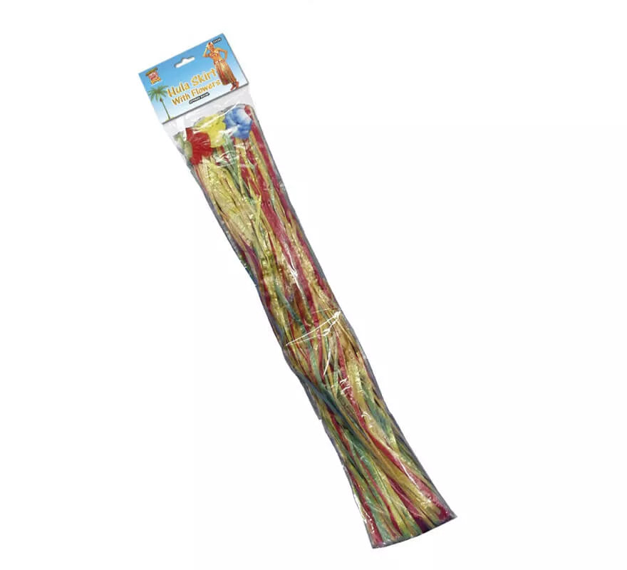 Translation missing: pt-PT.Falda Hawaiana Larga multicolor con flores 79cm