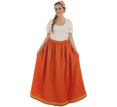 Saia Medieval Laranja para mulher