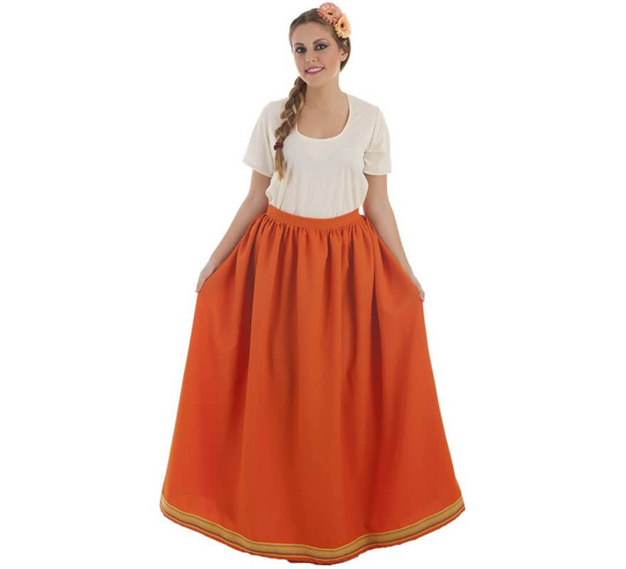 Translation missing: pt-PT.Falda Medieval Naranja para mujer