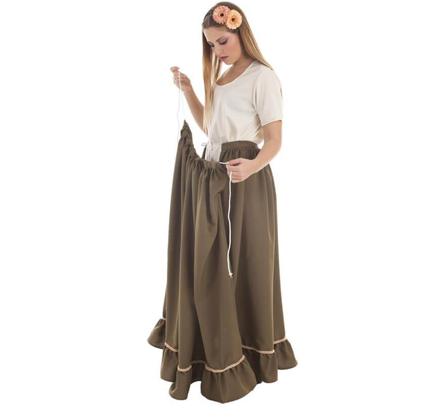 Translation missing: pt-PT.Falda Medieval Verde para mujer