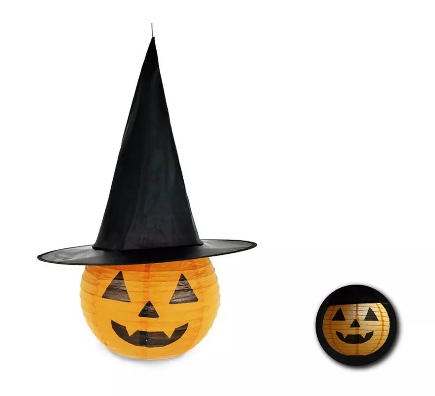 Translation missing: pt-PT.Farol Calabaza con sombrero con luz de 54X38X38 cm