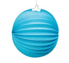 Lanterna de papel esférica de 26 cm. de cor azul
