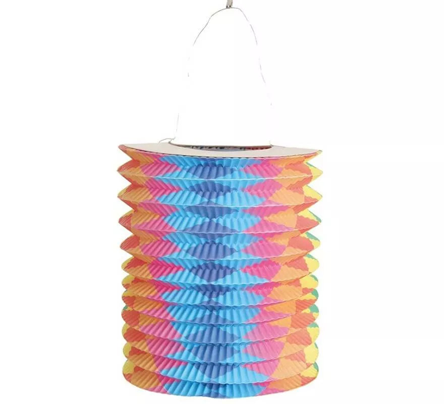 Translation missing: pt-PT.Farolillo Tubular con rombos 20 x 16 cm