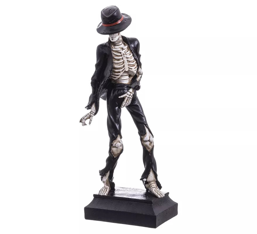 Translation missing: pt-PT.Figura de Esqueleto Bailarín con Sombrero negro de 13,2x10,2x32,5 cm