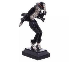 Figura de Esqueleto Dançarino com Chapéu preto de 14,4x10,2x28 cm
