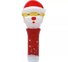 Figura do Papai Noel com varinha, luz e corda 13 cm