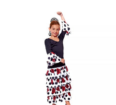 Fato de Flamenco ou Sevillana Rosana para menina
