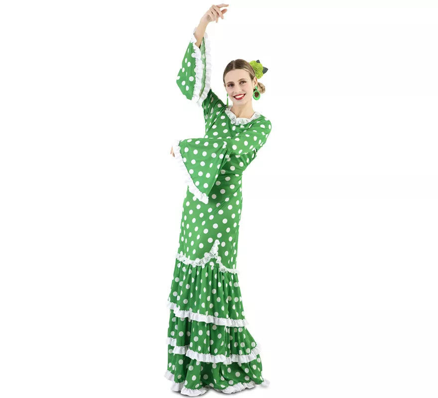 Translation missing: pt-PT.Flamenca Verde con lunares para mujer