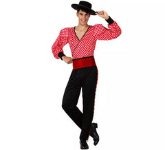 Fato de flamenco vermelho para homem tamanho ML