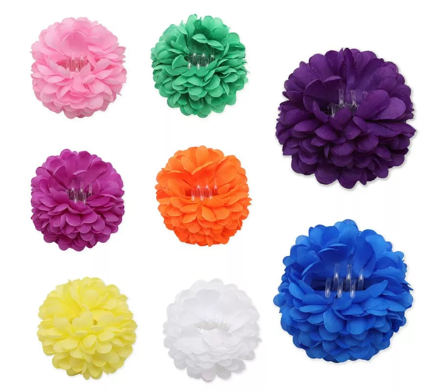 Translation missing: pt-PT.Flor con pinza para el cabello en varios colores de 11 cm