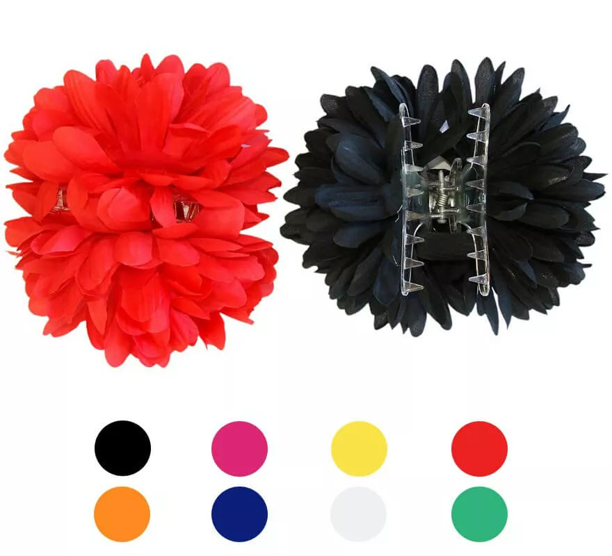 Translation missing: pt-PT.Flor Dalia con Pinza para Flamencas y Chulapas en varios colores