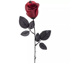 Flor vermelha com aranha 43 cm