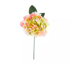 Flor verde e rosa de 14 cm