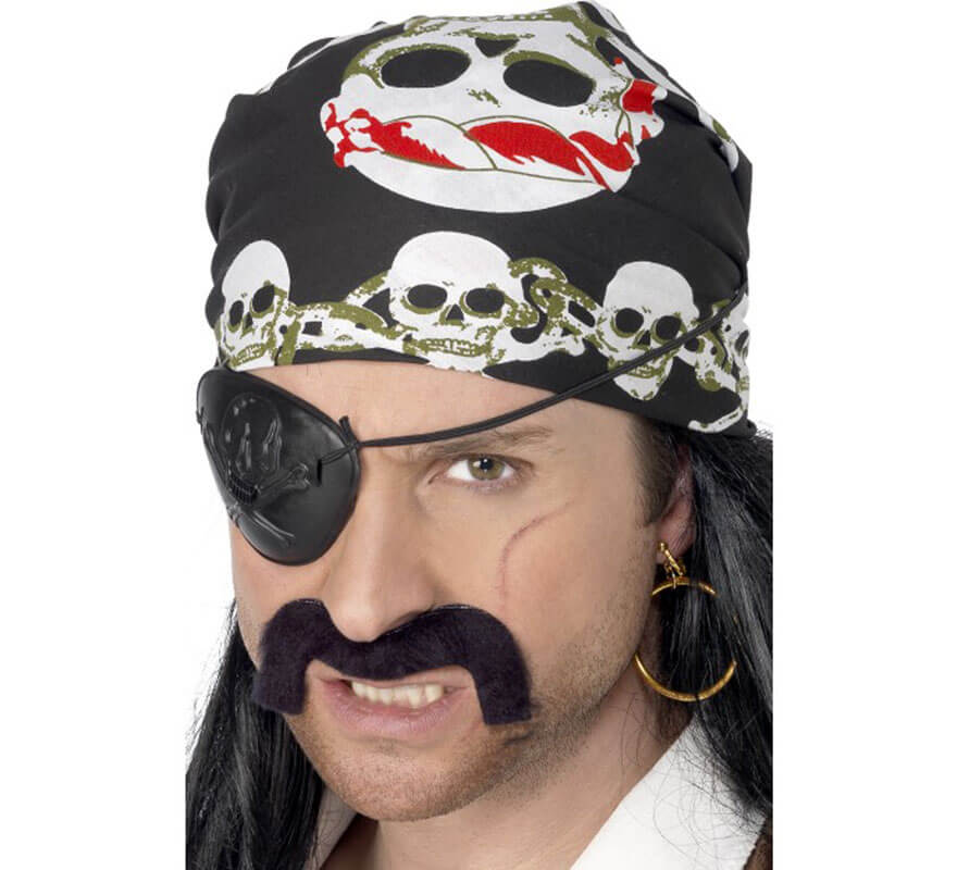 Translation missing: pt-PT.Bandana Pirata con Calaveras Rojas y Verdes