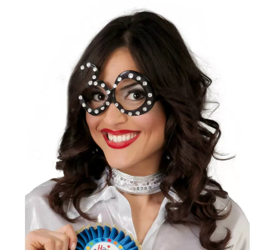 Translation missing: pt-PT.Gafas 30 años negras con brillantes