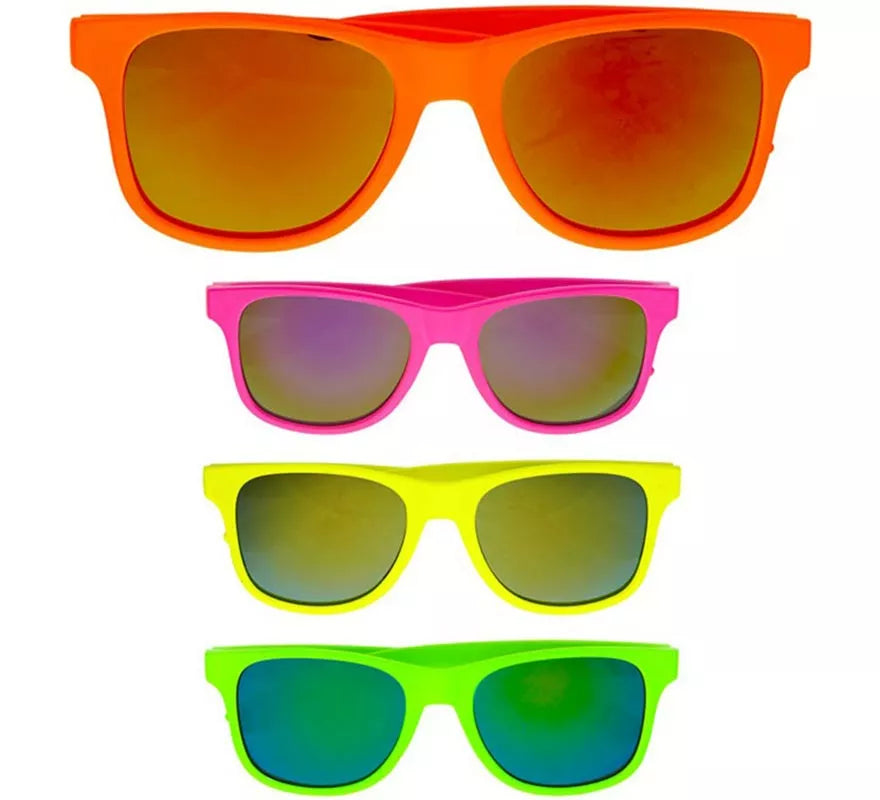 Translation missing: pt-PT.Gafas Años 80 neón con Lentes en colores surtidos