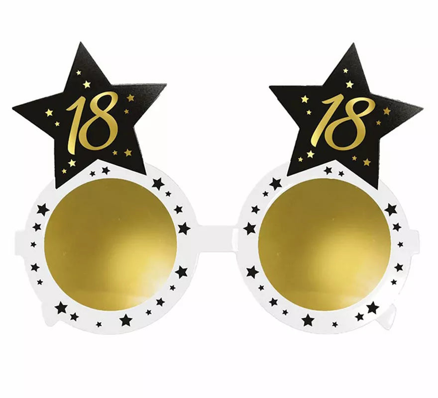 Translation missing: pt-PT.Gafas Blancas con Estrellas 18 Años Cumpleaños y Aniversarios