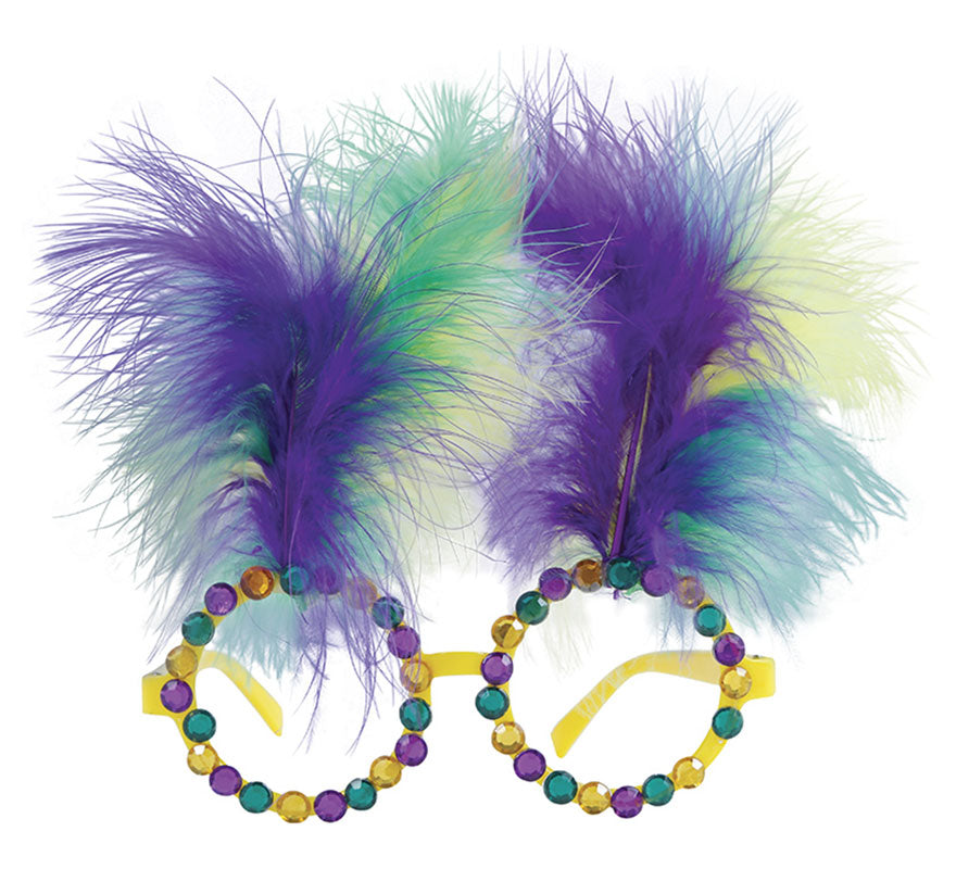 Translation missing: pt-PT.Gafas Circulares con Plumas Altas