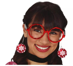 Óculos com Brincos de Natal