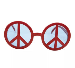 Óculos de paz vermelho