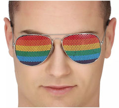 Óculos aviador multicoloridos