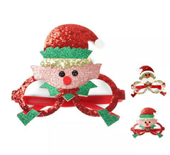 Adoráveis óculos Elf com glitter em cores variadas