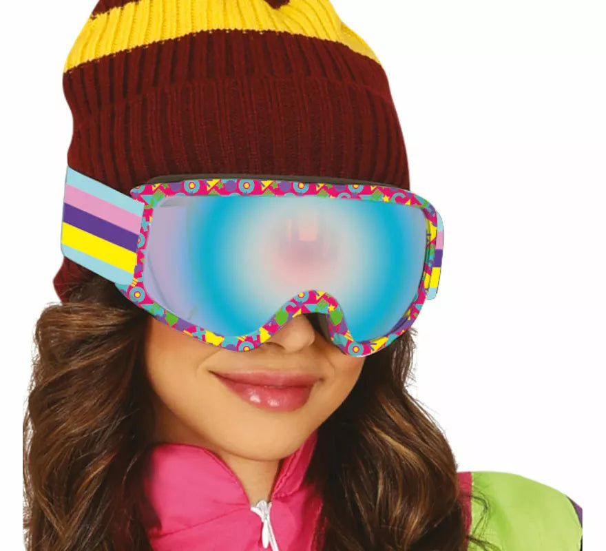 Translation missing: pt-PT.Gafas de Esquiar estampado fucsia adulto