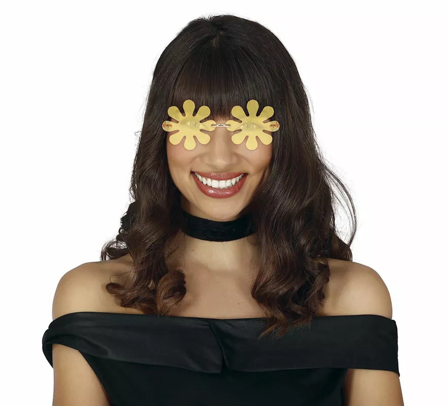 Translation missing: pt-PT.Gafas de Flores amarillas adulto