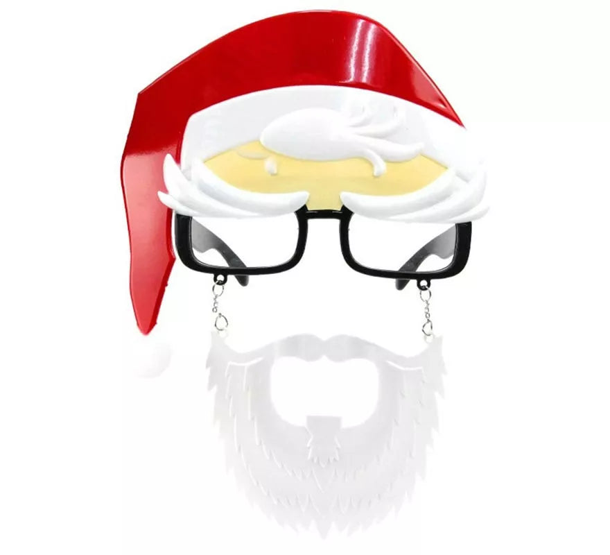 Gafas de Papá Noel con Barba y Gorro