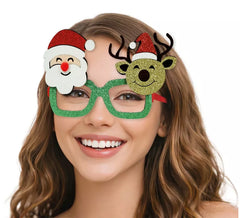 Óculos de Pai Natal e Renas