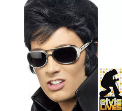 Óculos de sol autênticos por Elvis Presley Moldura em prata