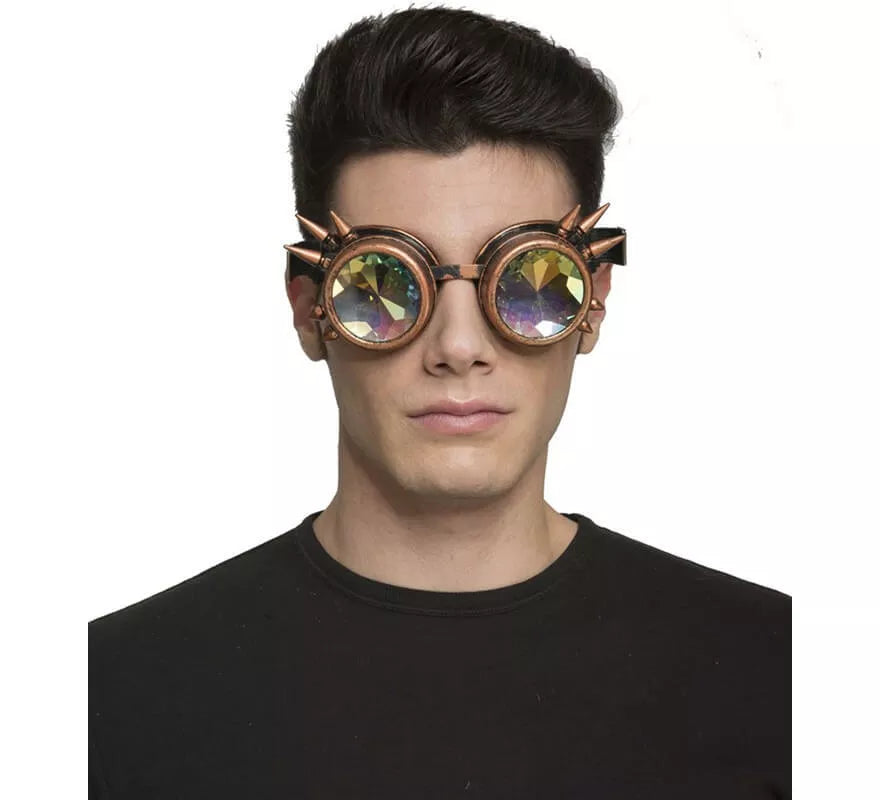 Translation missing: pt-PT.Gafas de Steampunk Doradas con Pinchos
