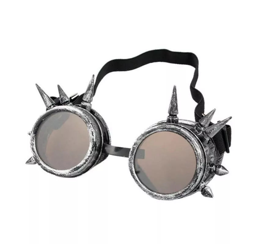 Translation missing: pt-PT.Gafas de Steampunk plateada con púas