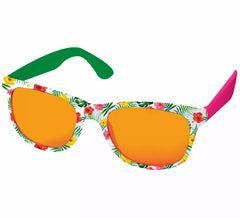 Óculos exóticos tropicais laranja adulto