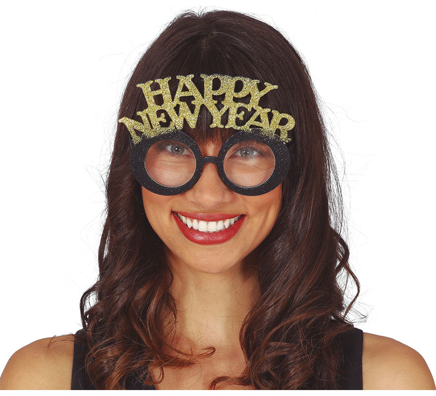 Translation missing: pt-PT.Gafas 'Happy New Year' Plata y Oro Surtido