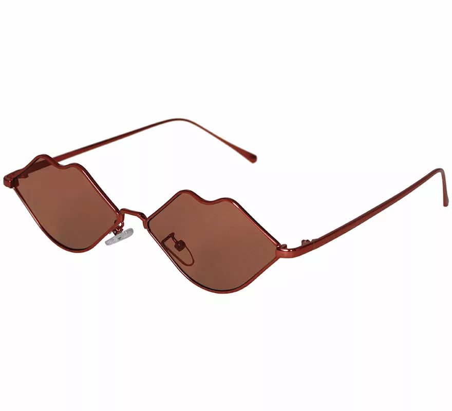 Translation missing: pt-PT.Gafas Metálicas Labios rojos adulto